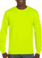 Heren T-shirts lange mouwen Gildan 2400 safety green